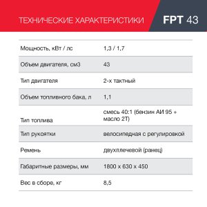 Бензиновый триммер FUBAG FPT 43 в Новороссийске фото