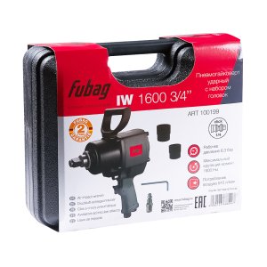 FUBAG Пневмогайковерт ударный IW1600 3/4 дюйма с  набором головок в кейсе в Новороссийске фото