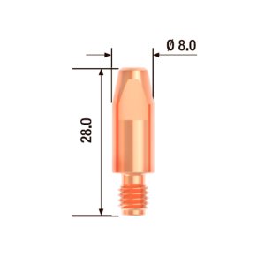 FUBAG Контактный наконечник M6х28 мм ECU D=0.6 мм (10 шт.) в Новороссийске фото