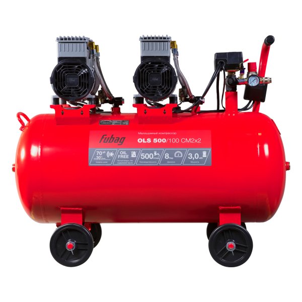 Компрессор воздушный безмасляный малошумный FUBAG OLS 500/100 CM2х2 + Набор пневмоинструмента (5 предметов) в ПОДАРОК в Новороссийске фото