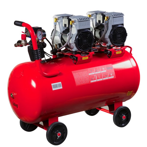 Компрессор воздушный безмасляный малошумный FUBAG OLS 500/100 CM2х2 + Набор пневмоинструмента (5 предметов) в ПОДАРОК в Новороссийске фото