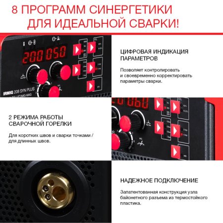 FUBAG Сварочный полуавтомат IRMIG 208 SYN PLUS c горелкой FB 250 3m в Новороссийске фото