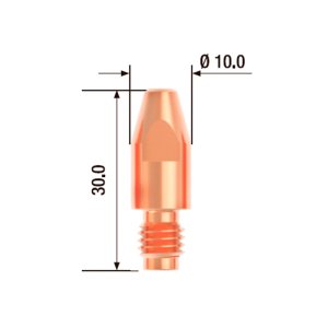 FUBAG Контактный наконечник M8х30 мм ECU D=1.4 мм (10 шт.) в Новороссийске фото