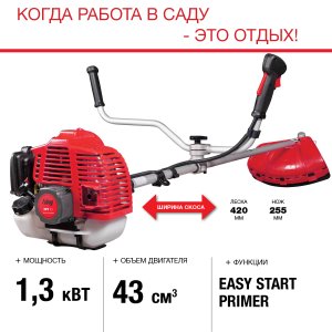 FUBAG Бензиновый триммер FPT 43 + Триммерная леска  сечение витой квадрат L 130 м * 2.4 мм в ПОДАРОК в Новороссийске фото