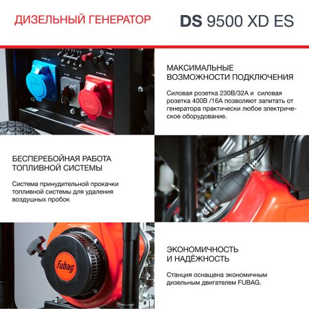 FUBAG Дизельный генератор (одно- и трехфазный) с электростартером DS 9500 XD ES в Новороссийске фото
