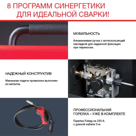 FUBAG Сварочный полуавтомат IRMIG 188 SYN PLUS c горелкой FB 250 3 м в Новороссийске фото